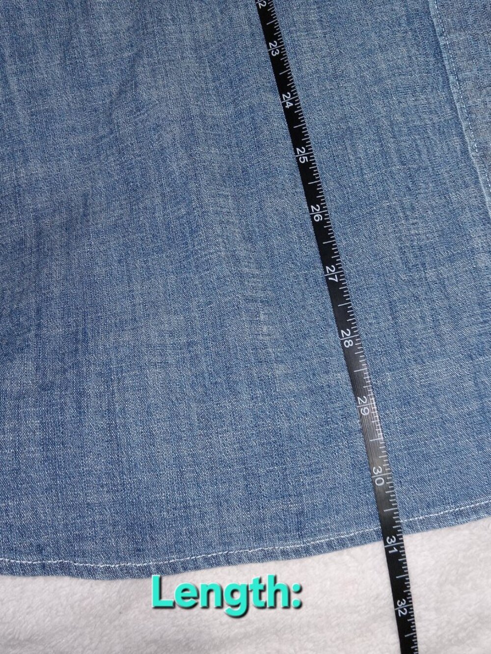 LL Bean Shirt Mens L Blue Denim Button Down Traditional Fit Chambray Outdoors - Picture 10 of 12
